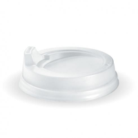 White Truly Eco Sipper Lid 62mm for 4oz Short Black / Babychino Hot Cups - SLEEVE=100 / BOX=1,000
