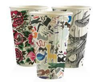BioPak 16oz / 460ml Double Wall Art Series Coffee Cups 90mm Diameter - SLEEVE=40 / BOX=600