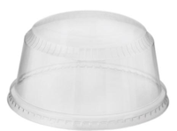 Castaway Plastic Clear Sundae Cup Dome Lid to suit 8oz and 12oz Sundae Cups - Box of 1,000