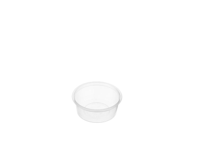Small Round Clear Plastic 70ml Sauce Container 80mm Diameter - SLEEVE=50 / BOX=1,000