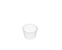 Small Round Clear Plastic 100ml Sauce Container 80mm Diameter - SLEEVE=50 / BOX=1,000