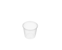 Small Round Clear Plastic 150ml Sauce Container 80mm Diameter - SLEEVE=50 / BOX=1,000