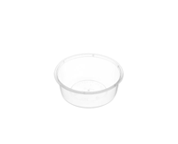 Large Round Clear Premium Plastic Takeaway Containers 280ml Microwave Grade - SLEEVE=50 / BOX=500