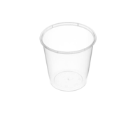 Large Round Clear Premium Plastic Takeaway Containers 850ml Microwave Grade - SLEVE=50 / BOX=500