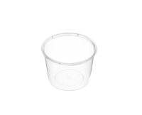 Large Round Clear Premium Plastic Takeaway Containers 600ml Microwave Grade - SLEEVE=50 / BOX=1,000