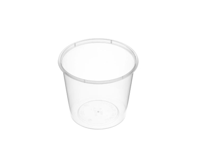 Large Round Clear Premium Plastic Takeaway Containers 700ml Microwave Grade - SLEEVE=50 / BOX=500