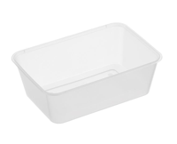 Large Rectangle Clear Premium Takeaway Containers 750ml Microwave Grade (G750) - SLEEVE=50 / BOX=500