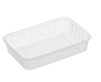 Large Rectangle Frosted Premium Takeaway Containers 500ml Freezer Grade (REB500) - SLEEVE=50 / BOX=5