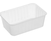 Large Rectangle Frosted Premium Takeaway Containers 1,000ml Freezer Grade (REB1000) - SLEEVE=50 / BO