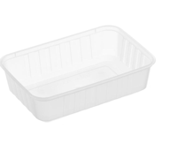 Large Rectangle Frosted Premium Takeaway Containers 750ml Freezer Grade (REB750) - SLEEVE=50 / BOX=5