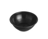 Round Black Premium Plastic Noodle Bowl 900ml with 180mm Diameter - SLEEVE=50 / BOX=400