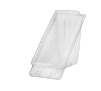 Clear Plastic PREMIUM Small 2 Point Sandwich Wedge 77mm(L) x 136mm(W) x 62mm(H) - SLEEVE=125 / BOX=5