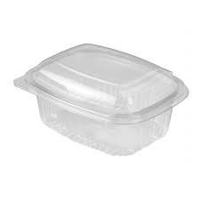 Small Clear Plastic Rectangle Container 500ml 187mm(L) x 126mm(W) x 60mm(H) (CFCS500) - Box of 250 (