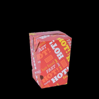 Detpak Printed Small Cardboard Chip Box 71mm(L) x 71mm(W) x 135mm(H) - Box of 500