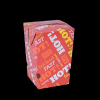Detpak Printed Large Cardboard Chip Box 91mm(L) x 91mm(W) x 135mm(H) - Box of 500