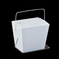 Detpak White Cardboard Noodle Box with Handle 16oz / 480ml - SLEEVE=50 / BOX=450