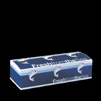 Detpak Printed Small Cardboard Fresh From Sea Fish & Chip Boxes - 245mm(L) x 90mm(W) x 63mm(W) - Box