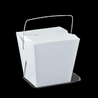 Detpak White Cardboard Noodle Box with Handle 26oz / 775ml - SLEEVE=50 / BOX=450