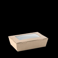 Cardboard Window Lunch Boxes Small 110mm(L) x 90mm(W) x 64mm(H) - SLEEVE=50 / BOX=200