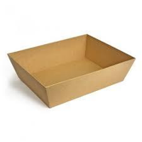 Eco Kraft Board Tray 3 Brown Cardboard 180mm(L) x 134mm(W) x 45mm(H) - SLEEVE=25 / BOX=300