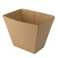 Eco Kraft Board Chip Cup Rectangle Brown Cardboard 70mm(L) x 45mm(W) x 90mm(H) - SLEEVE=25 / BOX=500