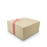 No. 10 Heavy Duty Square Brown Cake Box Red Bow Design Pop-up Box 10" / 250mm - Packet of 25