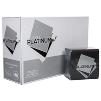 Black 2 Ply Quilted Ready Fold Dinner Serviettes 1/8 GT Fold 400mm x 400mm - Box of 1,000