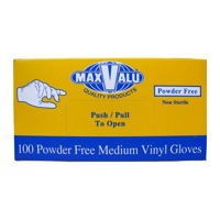 Vinyl Gloves Medium Clear Powder Free - PACK=100 / BOX=1,000