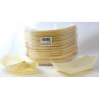 Wooden Boat 17cm x 8.8cm - PACK=50 / BOX=40 x 50 Packs