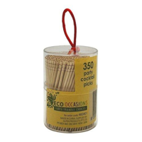 Wooden Party Cocktail Tooth Picks - PACK=350 / BOX=4,200