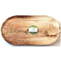 Extra Large Oval Palm Leaf Platter 22" x 12" / 550mm x 300mm - Each = 2 / Pack = 10
