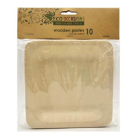 Wooden Dinner Plates 140mm x 140mm x 25mm - Packet of 10