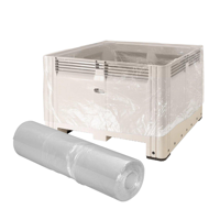 JB21 Large Bin Liner 210L x 122W + 120 Gusset 65uM Heavy Duty Plastic Bin Liner - 50 per Roll