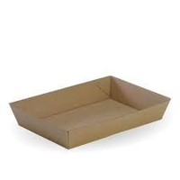 Eco Kraft Board Tray 4 Brown Cardboard 228mm(L) x 152mm(W) x 45mm(H) - SLEEVE=25 / BOX=250