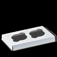 Detpak 2 Cupcake Insert White for K621S0001 2 Cupcake Box - SLEEVE=200 / BOX=1,200