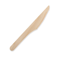 Premium Enviro Natural Wooden Birchwood 16cm Knife - SLEEVE=100 / BOX=1,000