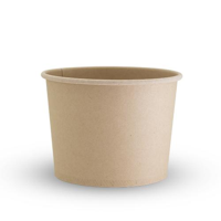 Round Kraft Food Container and Lid Combo Set 16oz / 480ml - Box = 250