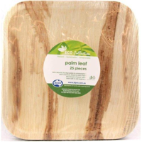 Palm Leaf Square Plate 8" - Pack of 10