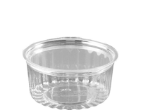 Plastic Show Bowl Clear with Flat Hinged Lids 12oz / 360ml - Box of 250