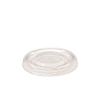 Clear RPET Recycled Plastic Flat Lids With Hole suit 14oz - 24oz 98.3mm Diameter PET. Cups - SLEEVE=