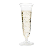 ROMAX Eco Friendly Premium Plastic Champagne Flute Cups 125ml - Box 216