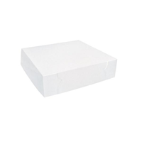 White Pastry / Cake Box 12" x 12" x 2.5" / 300mm(L) x 300mm(W) x 60mm(H) - Packet of 100