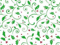 Florist Cello Roll Holly Design Christmas 30" / 750mm x 200m 30uM - Roll