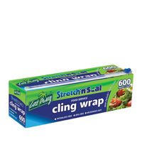 Food Cling Wrap Roll Small CASTAWAY 33cm(W) x 600m(L) In Dispenser Box - Each