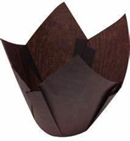 Brown Paper Muffin Tulip Liners Moulds 50mm Base - PACKET=200 / BOX=5,000