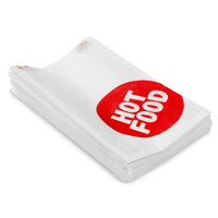 Grease Resistant 8oz White Printed Chip Bag - Box of 1,000