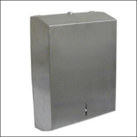Stainless Steel Multifold Towel Dispenser Matte Finish for Slimline Interleaf Towel Lockable - Each