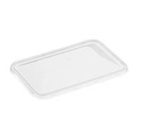 Large Rectangle Clear Premium Takeaway Container DOME Lids Microwave Grade suit G500 - G1000 - Box o