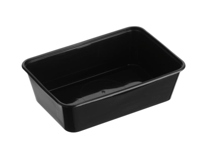 Large Rectangle Black Premium Takeaway Containers 650ml Microwave Grade (REG650B) - Box of 500