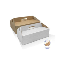 Pack and Carry Medium Reversible Catering Box (no window) 320mm(L) x 250mm(W) x 85mm(H) - Box of 100